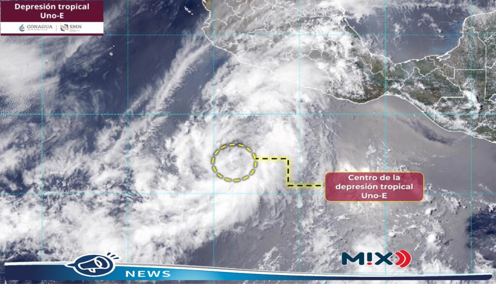 Frente a costas de Guerrero, sur de México, se formó la primera depresión tropical de 2025