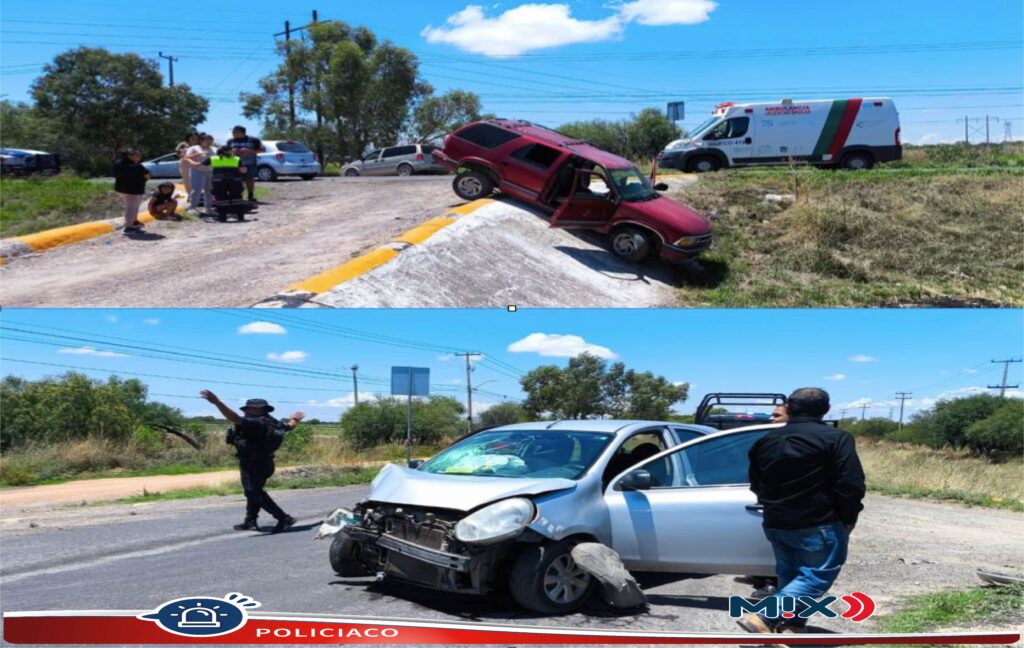 Policía Estatal atendió choque lateral en El Llano