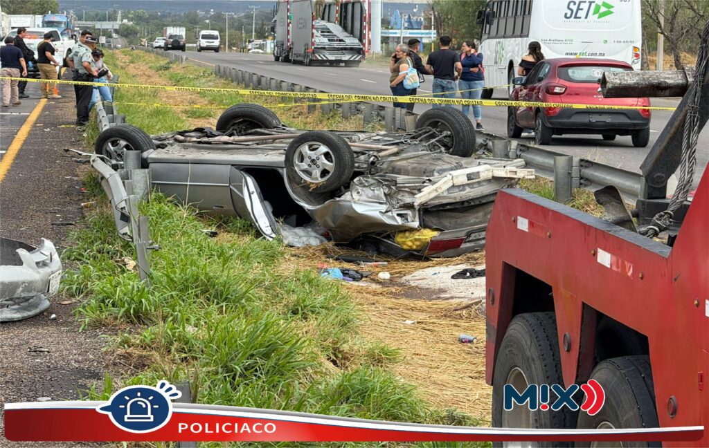 Una mu3rta, y dos heridas dejó un choque por alcance en Pabellón de Arteaga