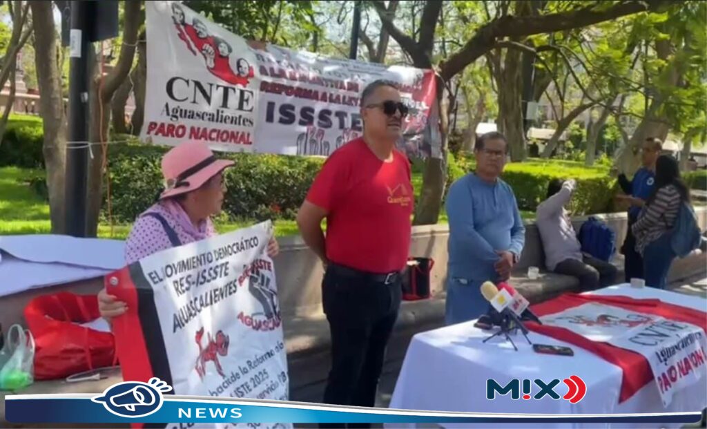 Maestros de Zacatecas llegan a apoyar a la CNTE de Aguascalientes