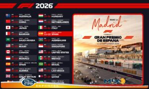 F1 anunció fechas para 2026