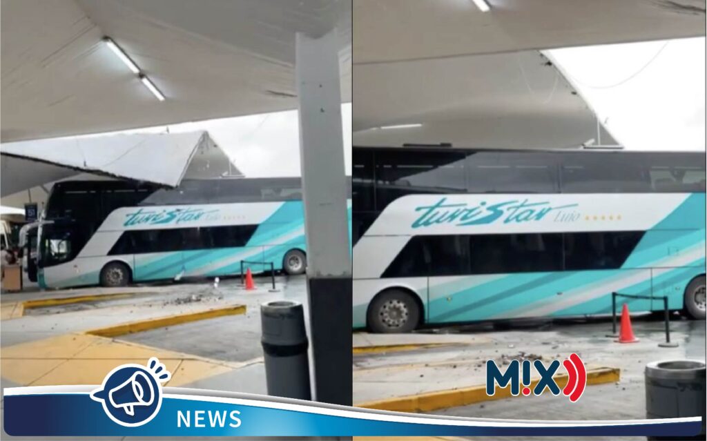 Se viene abajo techumbre en Central Camionera de Aguascalientes