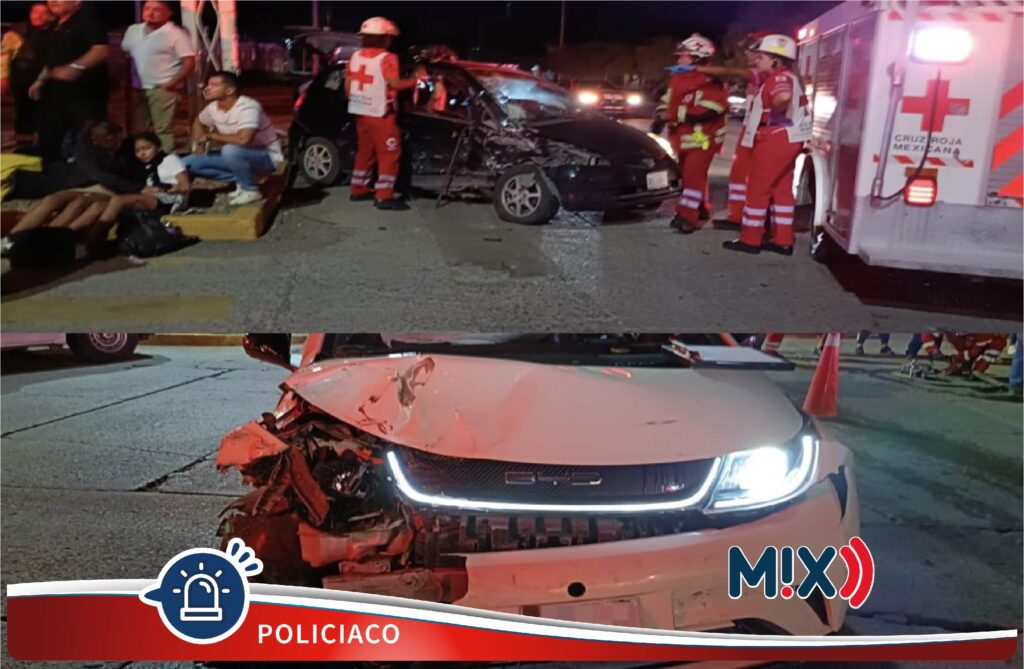 6 lesionados dejó choque en Avenida Siglo XXI