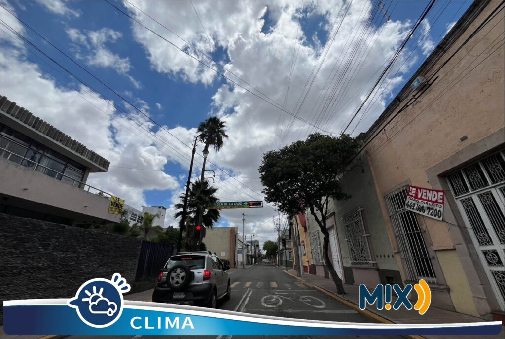 Jueves de lluvia moderada con cielo parcialmente nuboso en Aguascalientes
