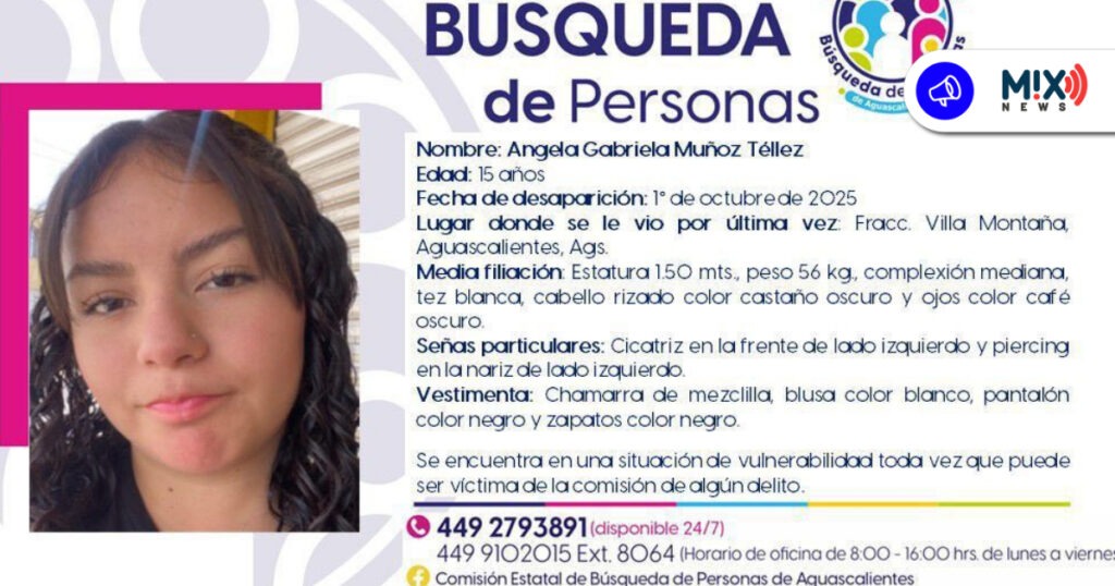 Menor de 15 años desapareció en el centro de Aguascalientes, sus familiares exigen prisa en su búsqueda