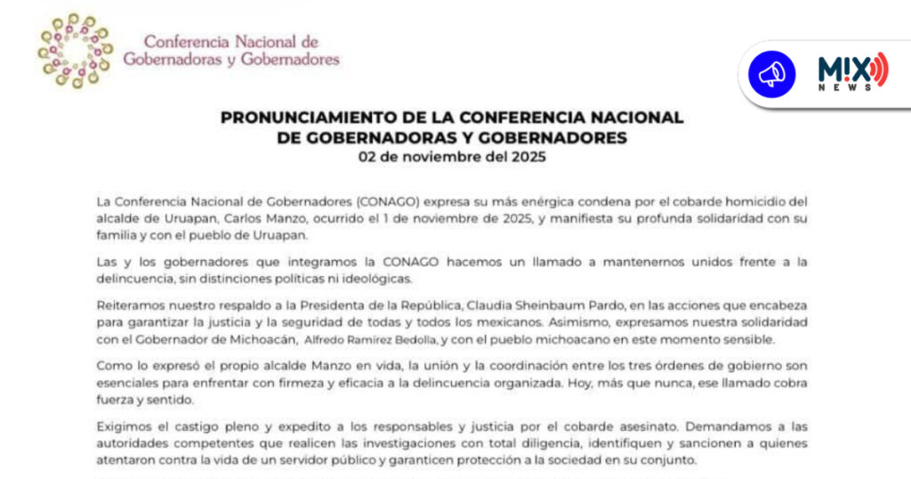 Tere Jiménez de Aguascalientes se une a la Condena Nacional por el Homicidio del Alcalde de Uruapan