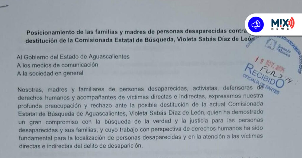 Colectivos exigen al Gobierno de Aguascalientes permanencia de la Comisionada de Búsqueda
