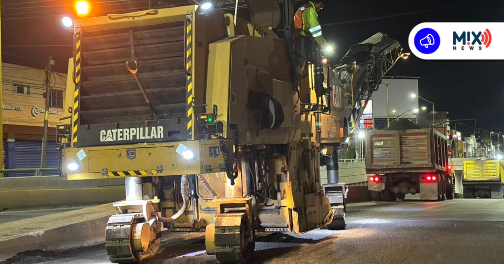 Dan mantenimiento nocturno a puente de Av. Convención Norte