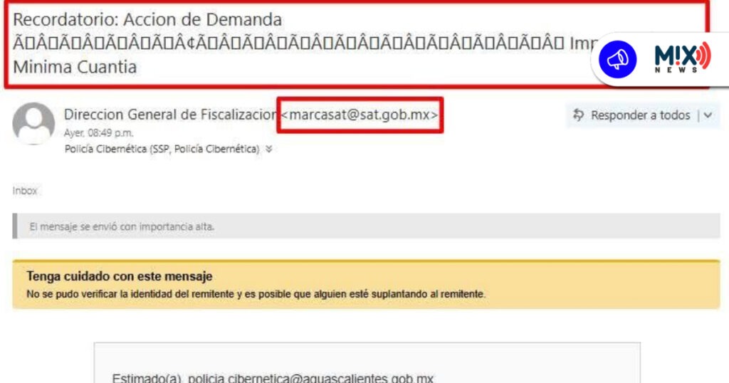 Alertan por falsos correos de "demandas" a nombre del SAT