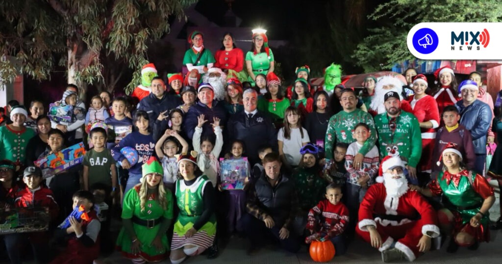 Policías estatales llevan alegría navideña a niños de todo Aguascalientes