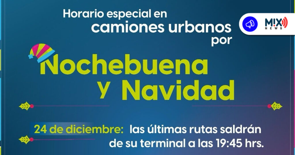¡Atención! Habrá horarios especiales del transporte público para Nochebuena y Navidad