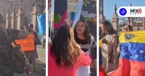 Se retan venezolanos en Aguascalientes con un grupo de seguidores de Nicolás Maduro