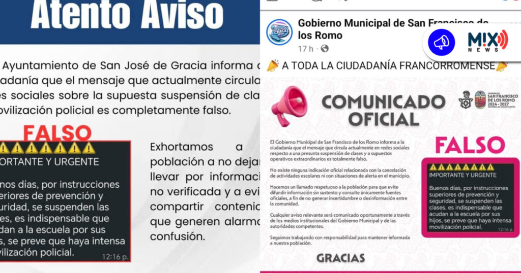 Desmienten suspensión de clases en municipios por emergencia de seguridad