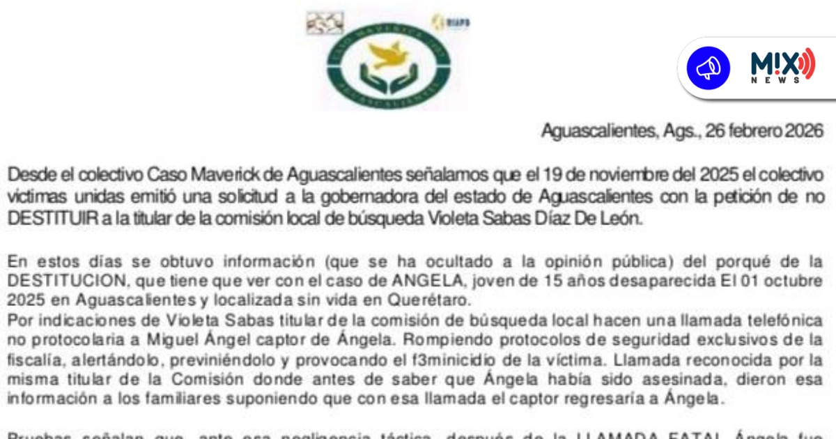 Colectivo señala negligencia de autoridades ante desaparición de menor