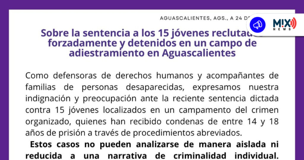 Denuncian criminalización de jóvenes reclutados por el crimen