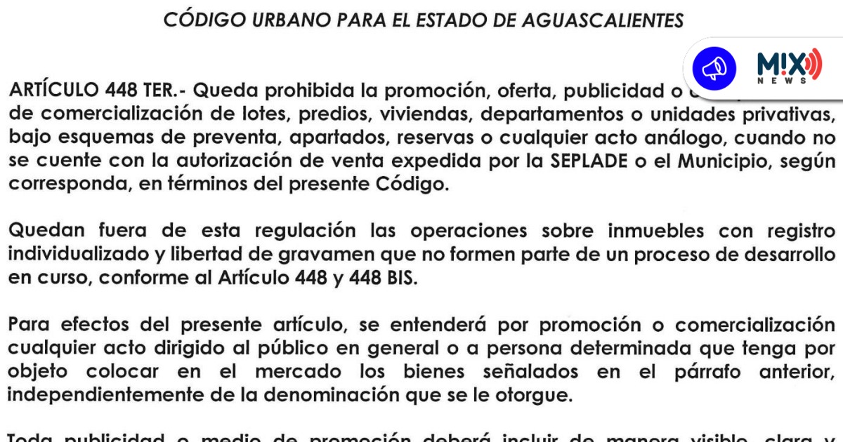 Van contra preventas inmobiliarias irregulares
