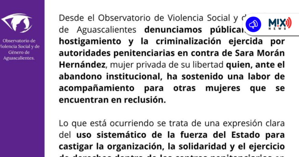Acusan a directivos del CERESO Femenil de castigar a interna por ayudar a sus compañeras