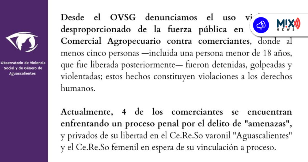 Denuncian violencia policial y detenciones arbitrarias contra comerciantes del Agropecuario