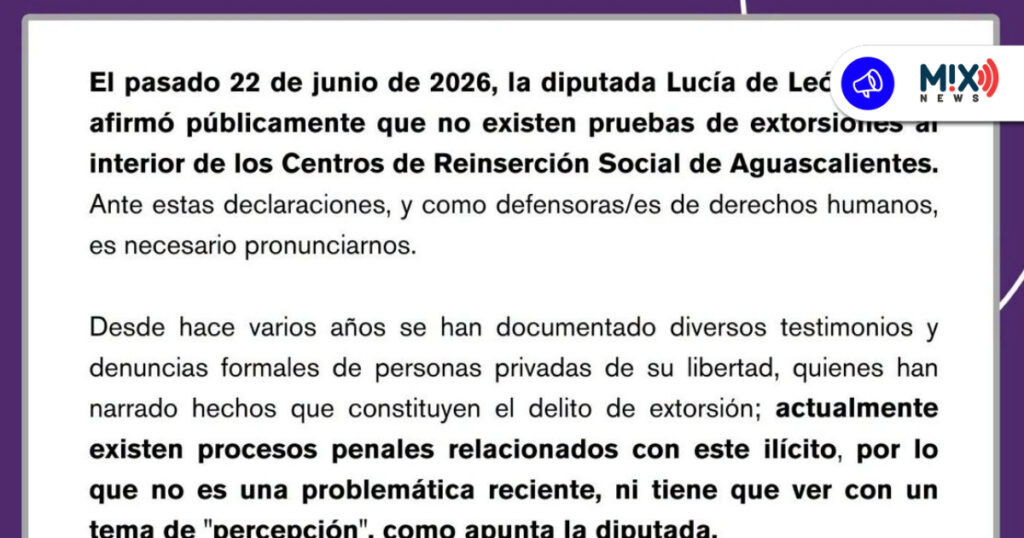 Exige el Observatorio frenar impunidad ante extorsiones en penales de Aguascalientes