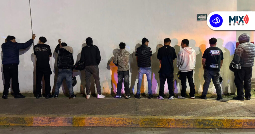 Aseguran a 12 jóvenes por circular a exceso de velocidad en avenida Aguascalientes