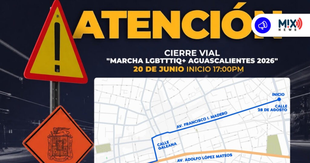 Anuncian cierres viales por la Marcha LGBT+ en Aguascalientes