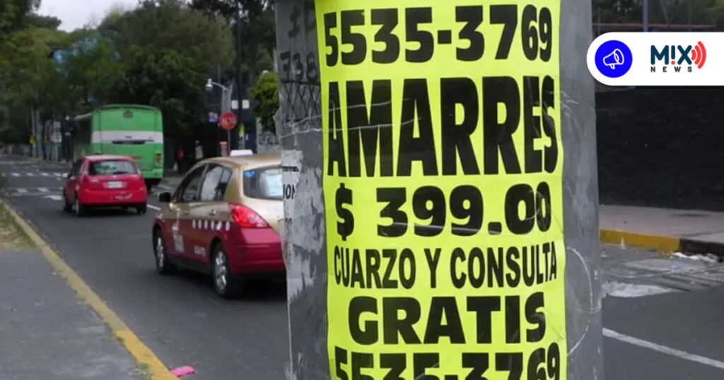 Retiro masivo de volantes pegados en vía pública.