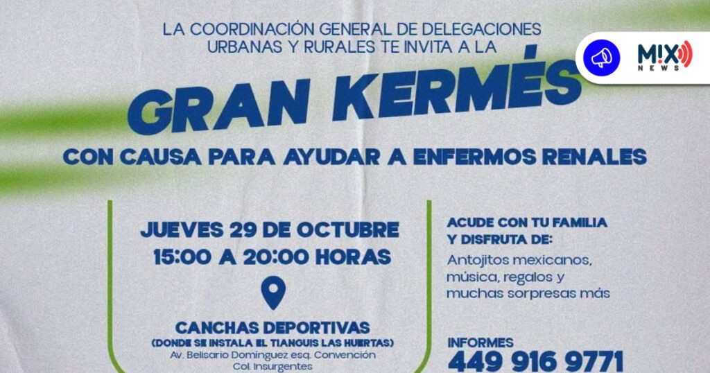 Organizan kermés para apoyar a pacientes renales en Aguascalientes